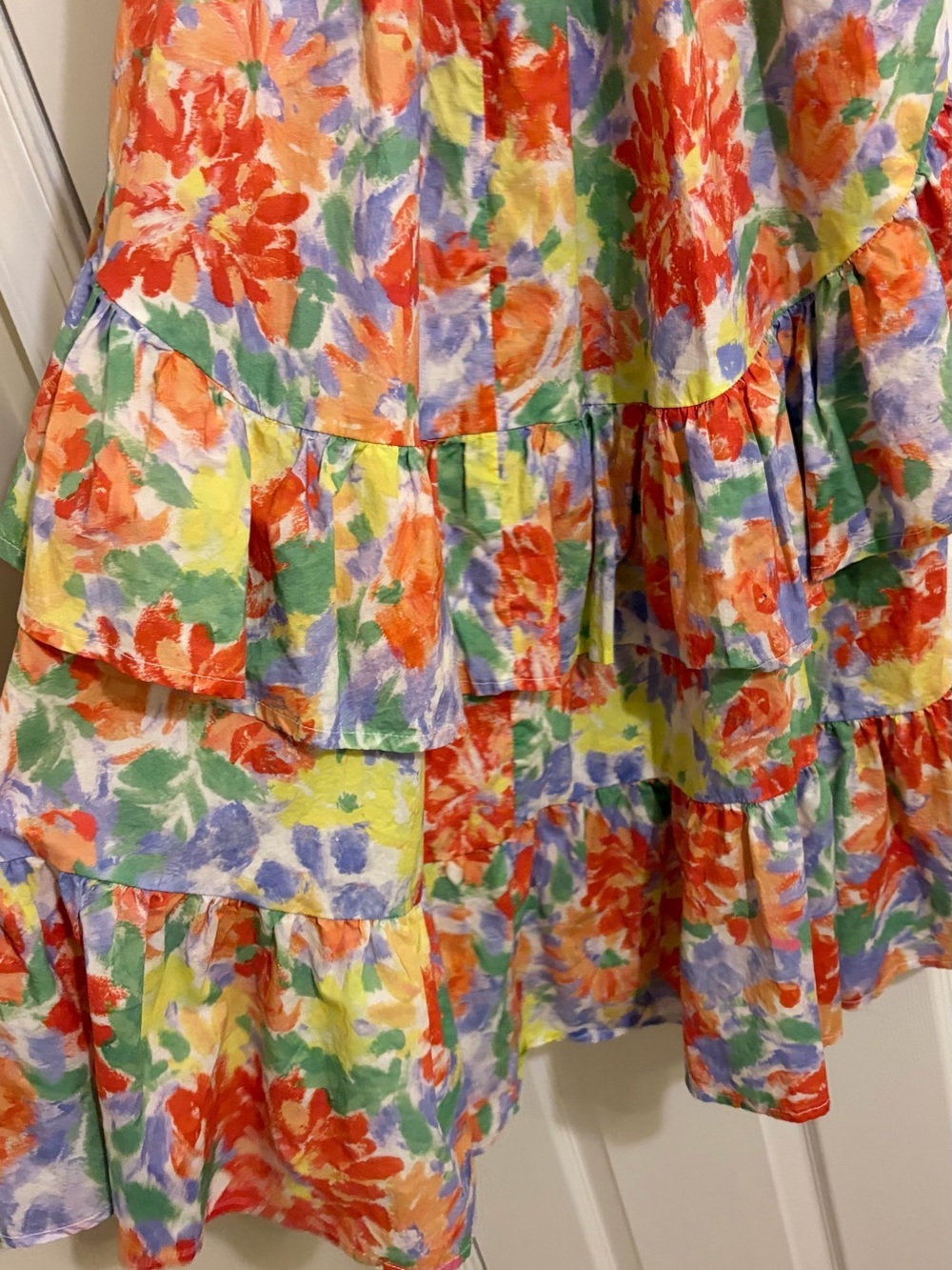 Floral Ruffle High-Low Dress in Multicolor by Heyson - Picture 9 of 9